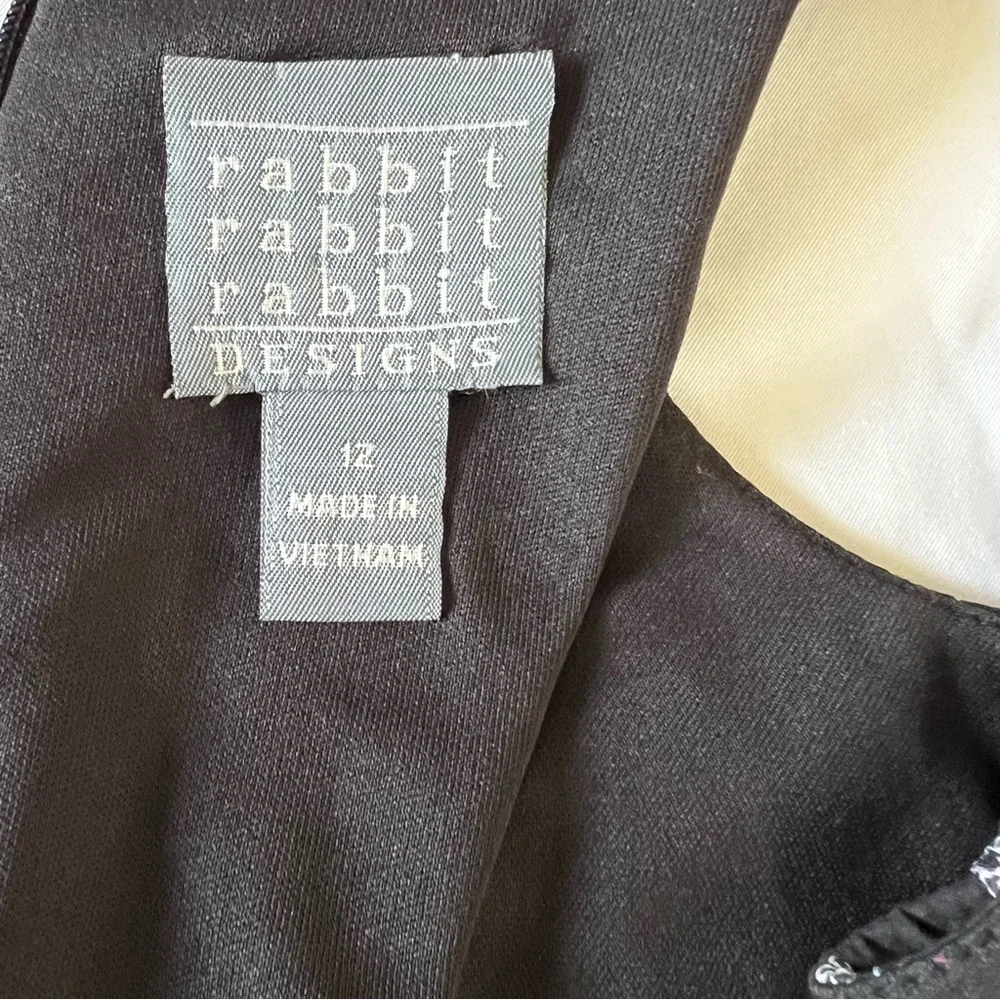 VTG Rabbit Rabbit Rabbit Designs Ruffle Floral Embroidered Fit & Flare Dress 12 - Picture 12 of 14